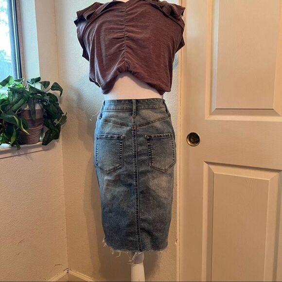 Denim zip front skirt - Picture 5 of 6